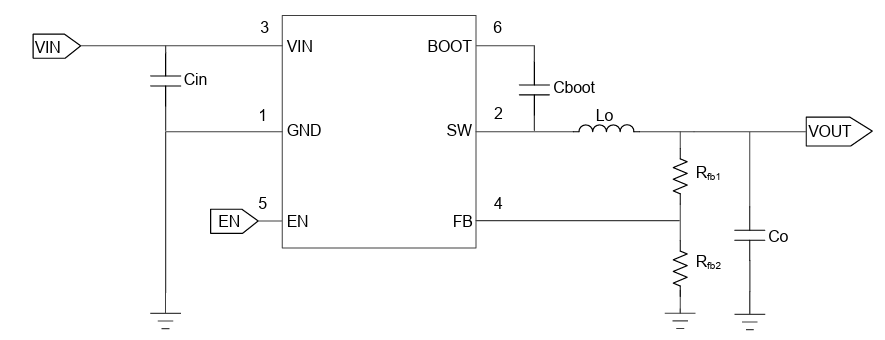 Schematic - Texas Instruments TPS561300 Step-Down Converter